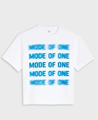 Mode of One Men's Relaxed Fit Short Sleeve Crewneck Logo Graphic T-Shirt
