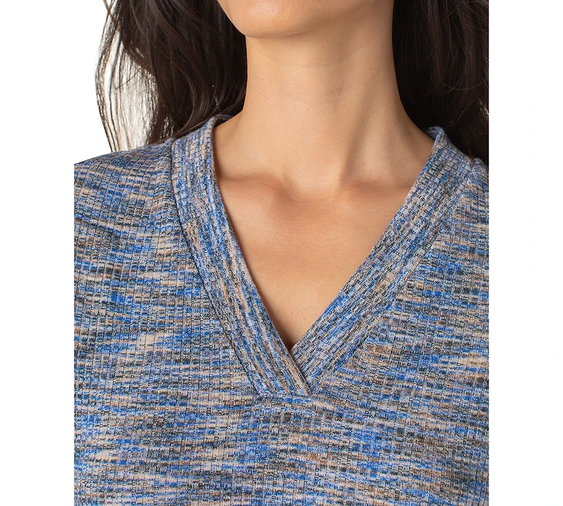 Liverpool Los Angeles Petite V-Neck Knit T-Shirt