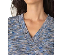 Liverpool Los Angeles Petite V-Neck Knit T-Shirt