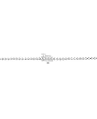 Effy Lab Grown Diamond Emerald- & Round-Cut Halo18" Collar Necklace (2-7/8 ct. t.w.) in 14k White Gold