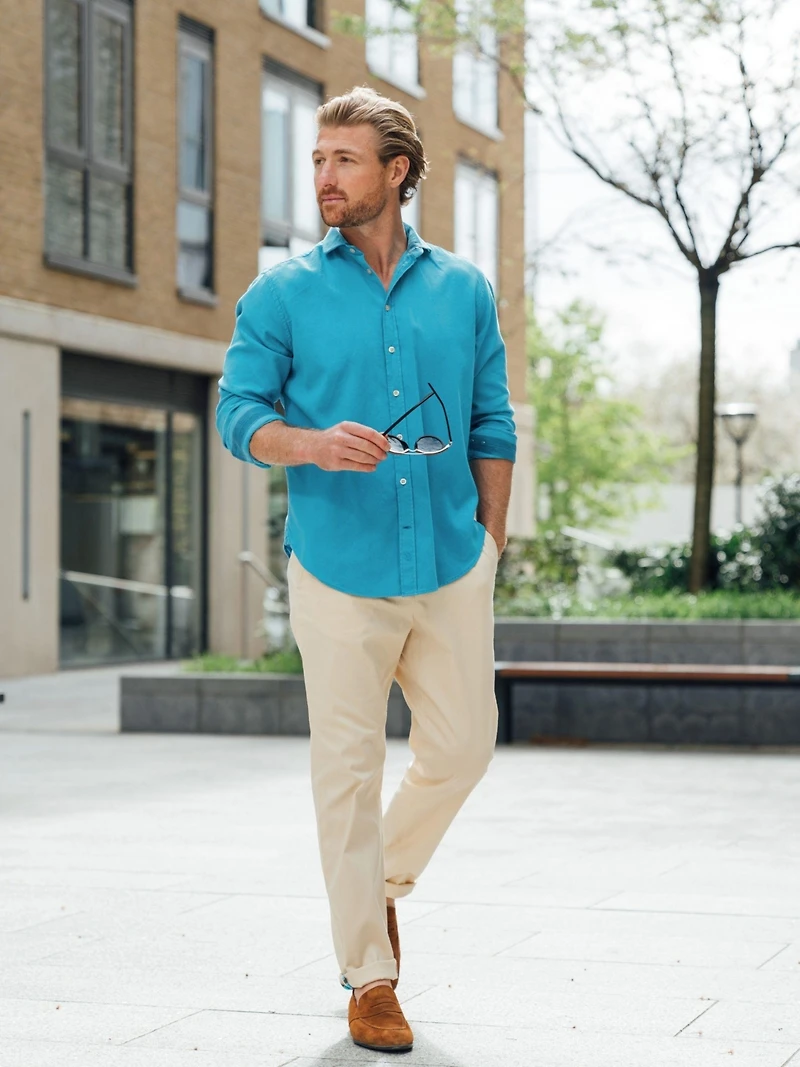 Koy Clothing Men's Kabisa Kikoy Cotton Long Sleeve Shirt