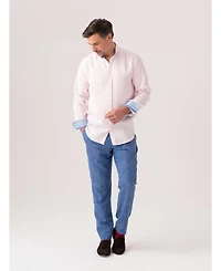 Koy Clothing Men's Linen Band Collar Shirt