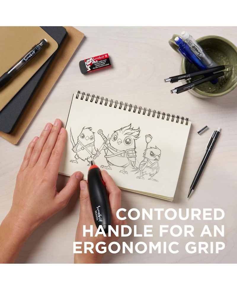 Sakura SumoGrip Electric Eraser, Black