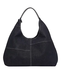 True Religion Retro Logo Denim Hobo Bag