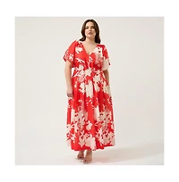 Estelle Solstice Pleated Maxi Dress