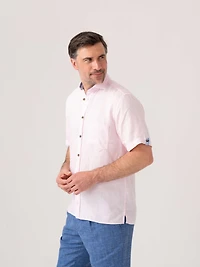 Koy Clothing Men's Short Sleeve Linen Kikoy Shirt