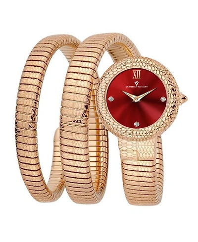 Christian Van Sant Women's Naga Red Dial Watch - CV0893