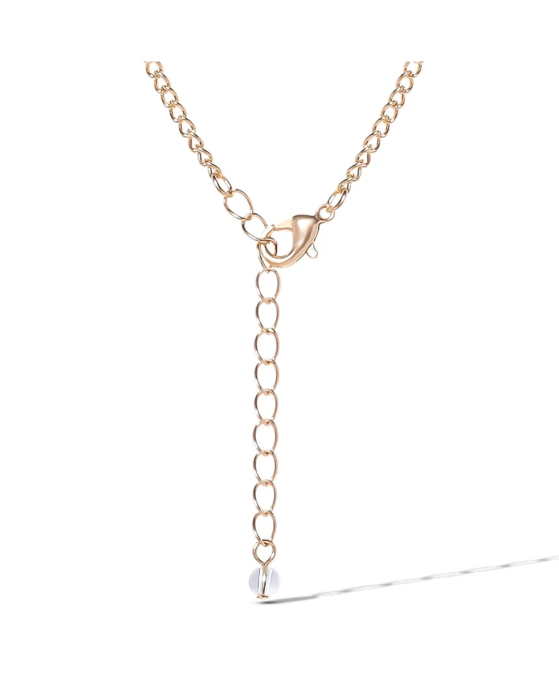 Jessica Simpson Crystal Gold-Tone Cross Pendant Necklace