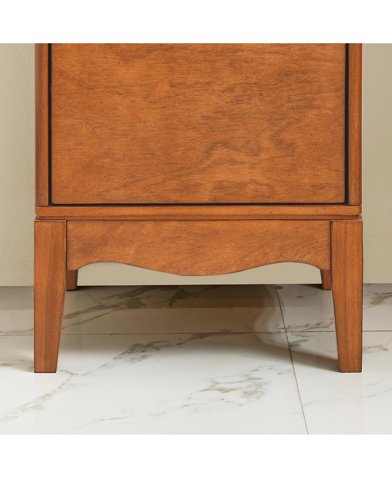 Casainc Modern Bathroom Floor & Linen Cabinet with Adjustable Shelves and Antique Brass Hardware