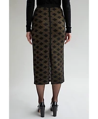 Sskein Women's Geometric Jacquard Knit Pencil skirt