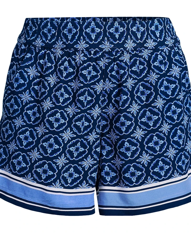 Lands' End Women's Rayon High Rise 5" Pull On Shorts