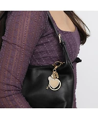 Jessica Simpson Pave Crystal Heart Keychain Bag Charm