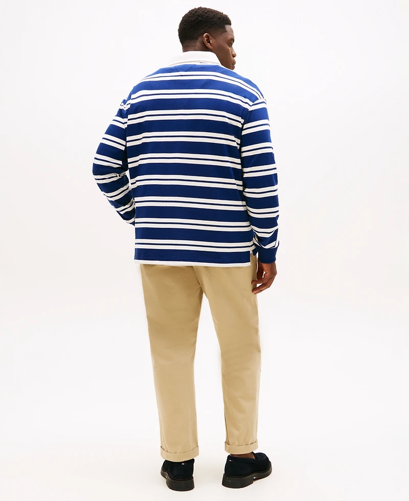 Tommy Hilfiger Men's Big & Tall Stripe Rugby Shirt
