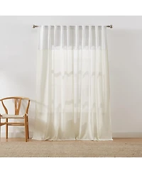 Lush Decor Brigitte Embroidery Eyelet Scalloped Edge Window Curtain Panels Neutral Pair 38x84