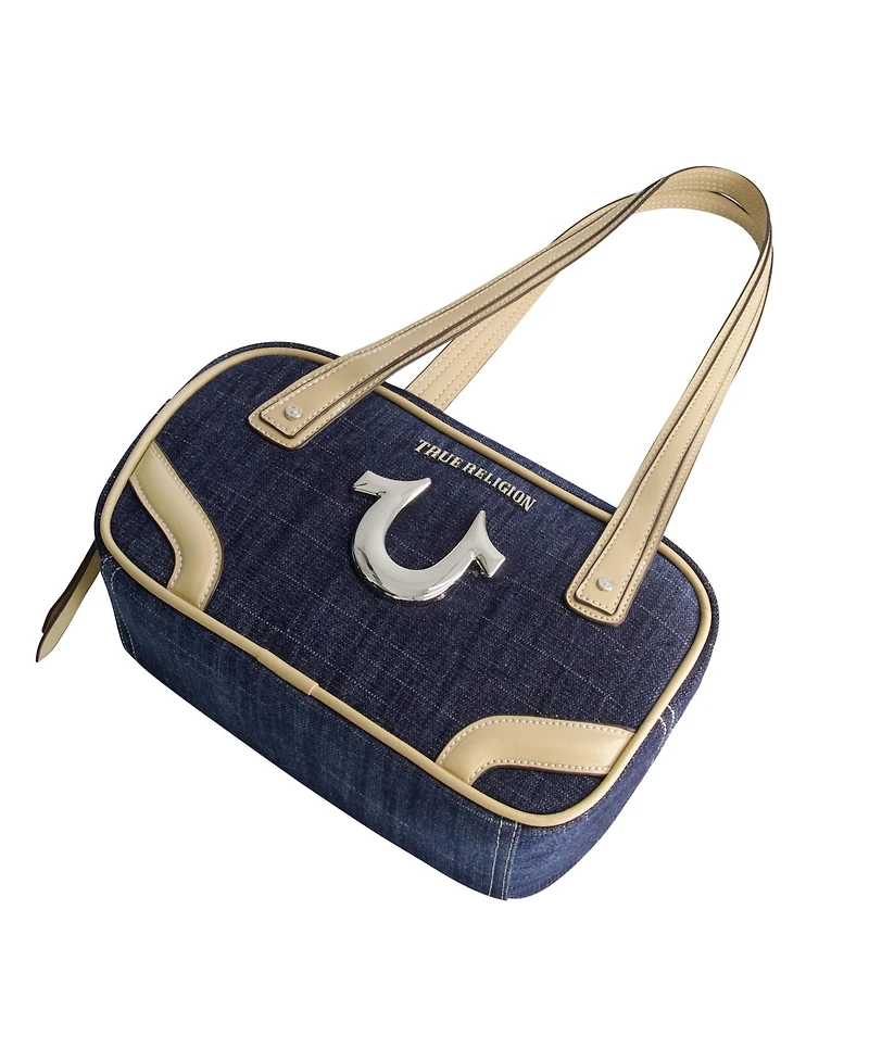 True Religion Small Denim Bowling Satchel