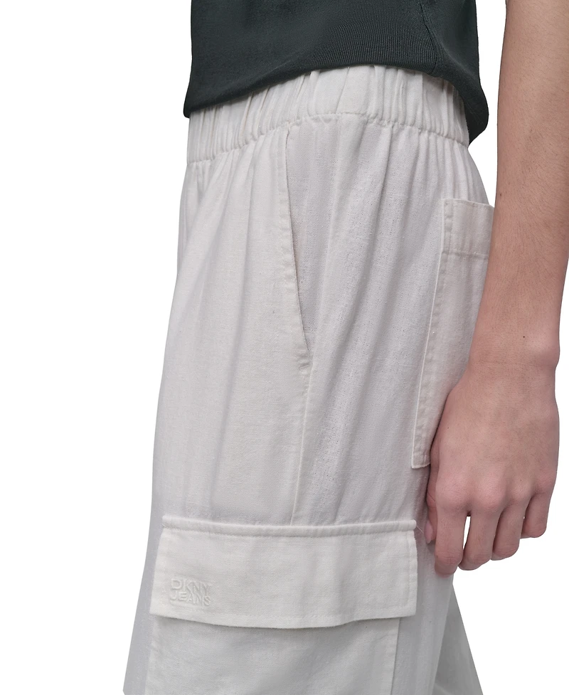 Dkny Jeans Women's Mid Rise Relaxed Pull-On Cargo Pants