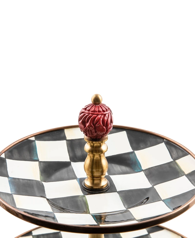 Mackenzie-Childs Courtly Check 3-Tier Sweet Stand