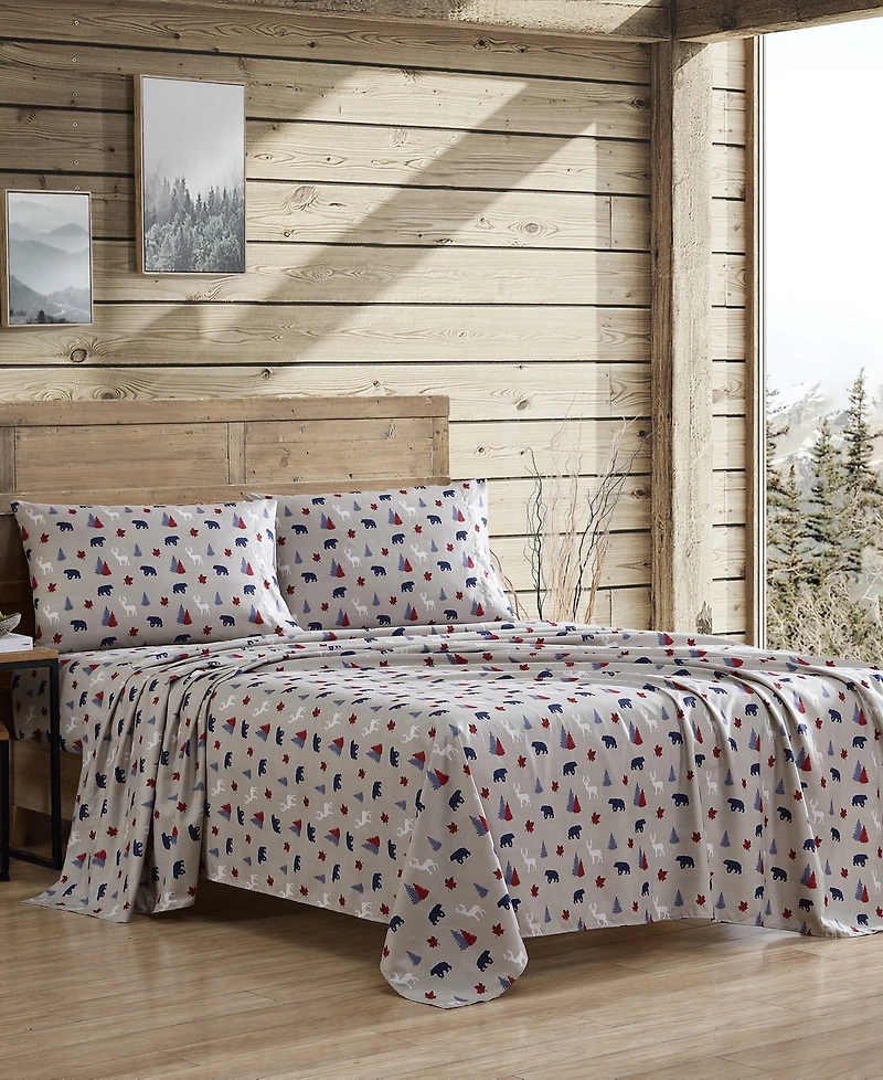Beatrice Home Fashions Lodge 100-Thread Count Microfiber -Pc. Sheet Set