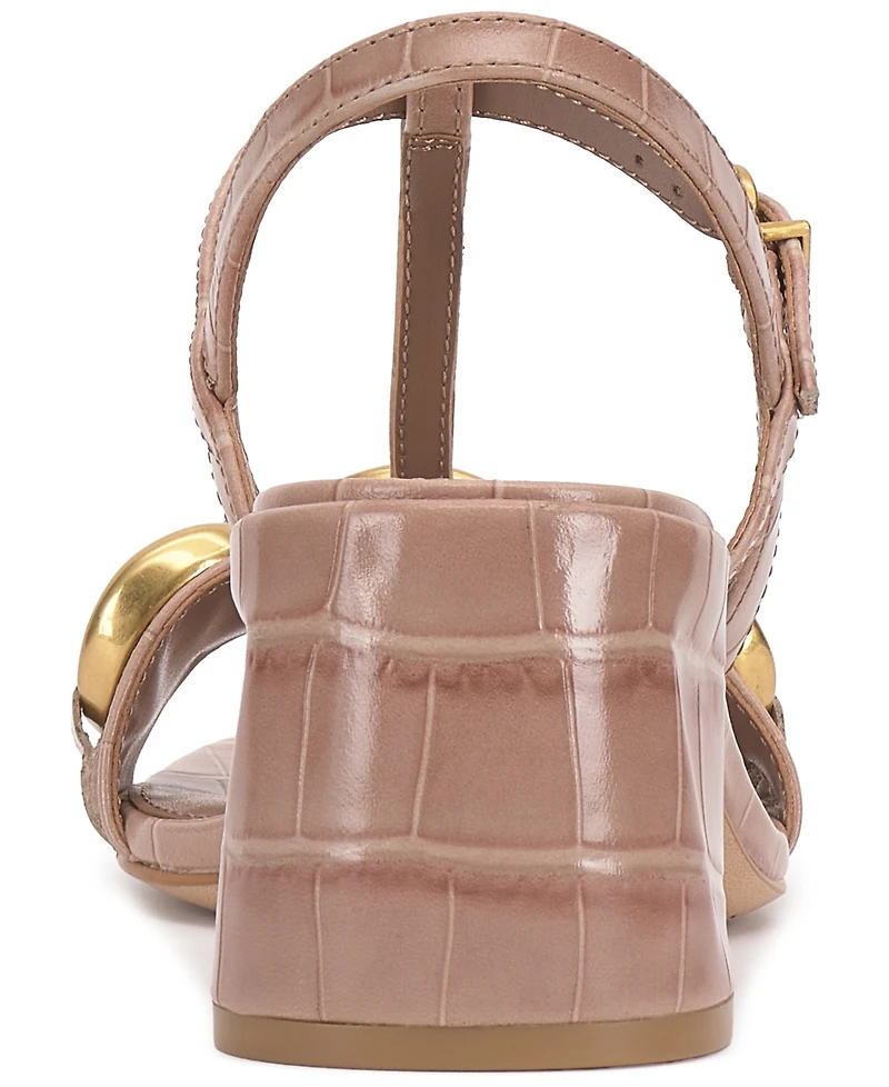 Vince Camuto Women's Chirie Chain T-Strap Block-Heel Sandals