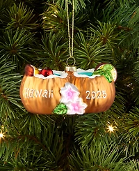 Holiday Lane Hawaii 2025 Glass Coconut Drink Ornament, Macy's Exclusive
