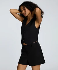 Kenneth Cole Women's Luxe Twill Three Button Vest