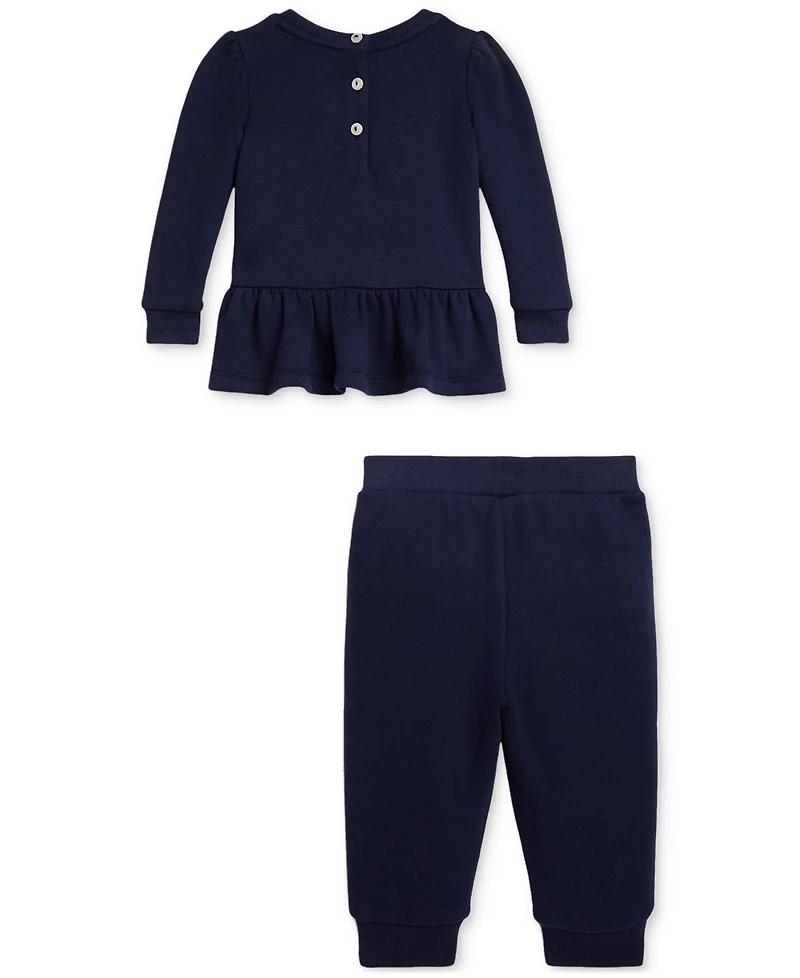 Polo Ralph Lauren Baby Girls Fleece Sweatshirt & Pant Set
