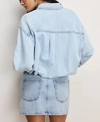 Good American Women's Denim Shirt Dress