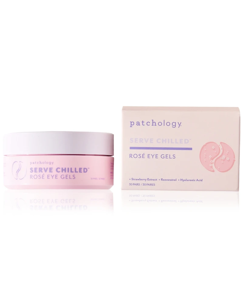 Patchology Serve Chilled Rose Eye Gels, 30 pairs