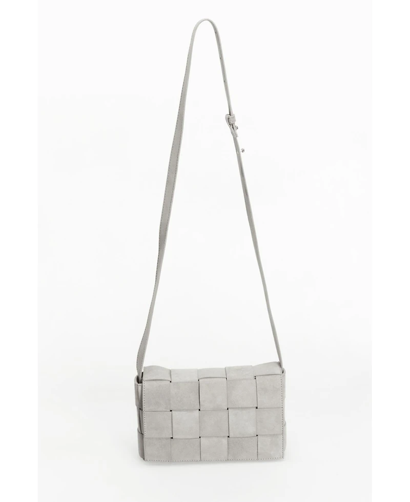 Women's Woven Suede Shoulder Bag, Created for Macy's