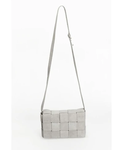 Women's Woven Suede Shoulder Bag, Created for Macy's