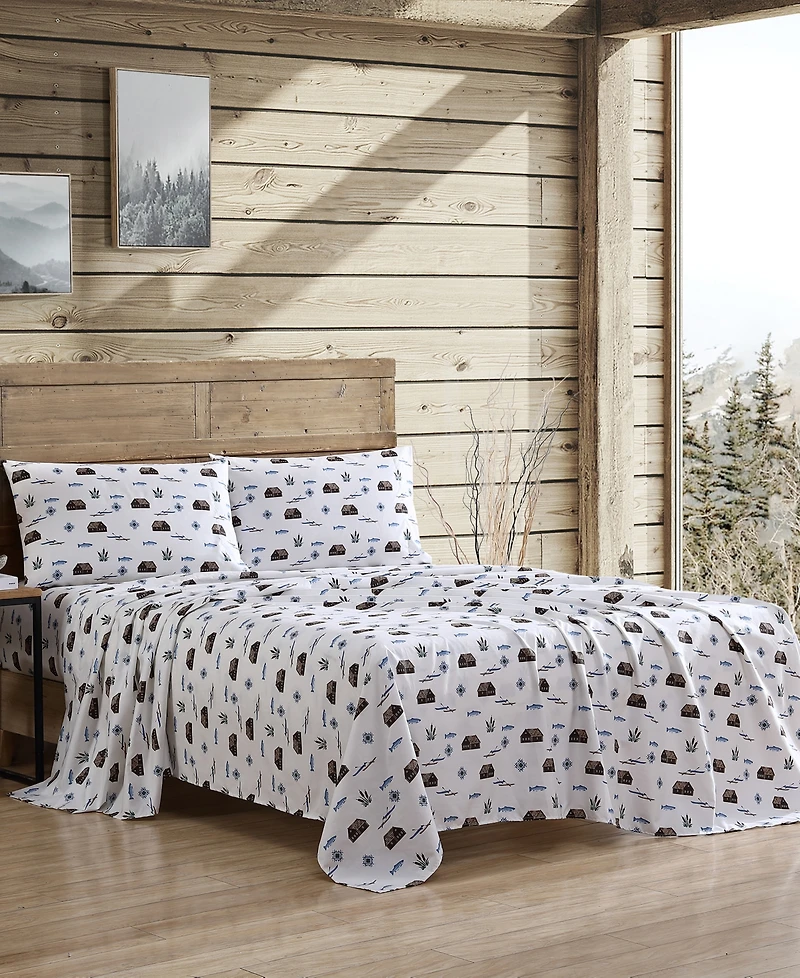 Beatrice Home Fashions Lodge 100-Thread Count Microfiber 3-Pc. Sheet Set, Twin