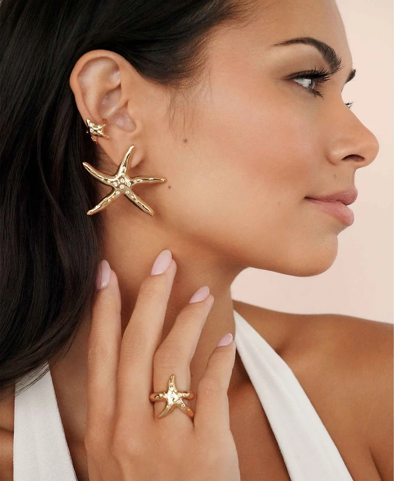 Ettika Starfish Luxe Cuff Earrings