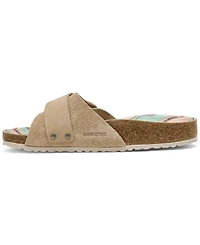 Birkenstock Women's Oita Nubuck-Suede Leather Printed Footbed Sandals from Finish Line