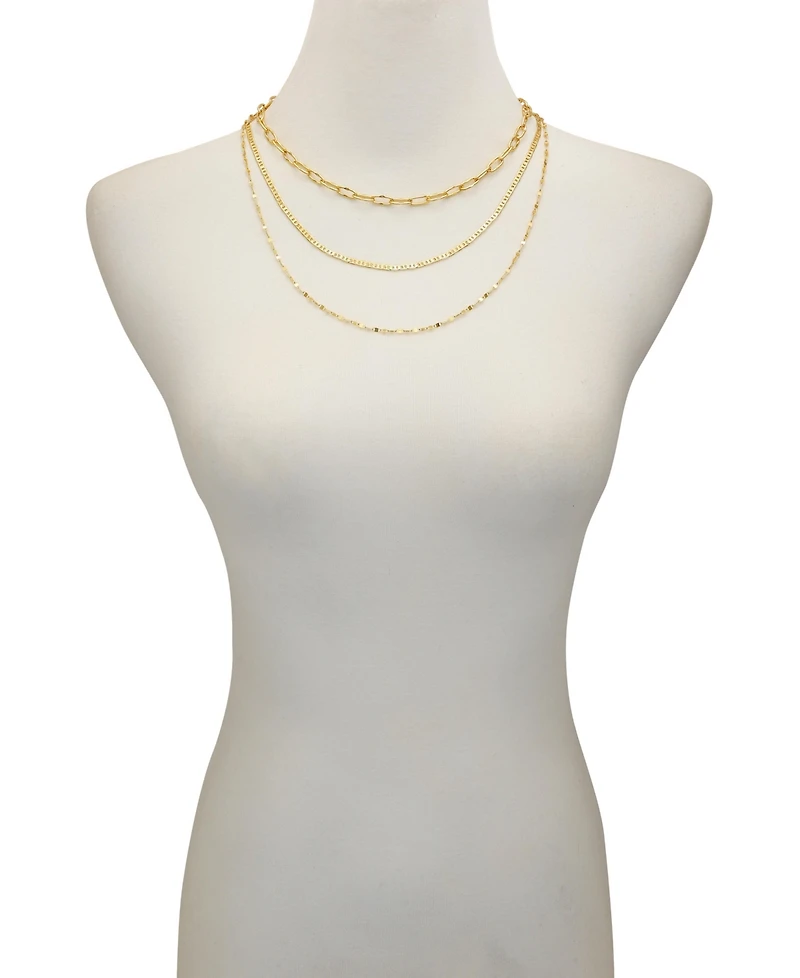 Vince Camuto Layered Chain Necklace Trio Set
