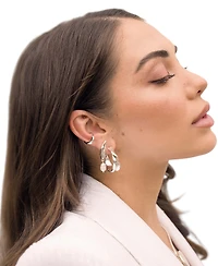 Ettika Liquid Luxe Mother of Pearl Drop Earrings