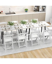 Gymax Set of 20 Dining Chairs w/ Rubber Wood Legs & Padded Seat for Home Office Events