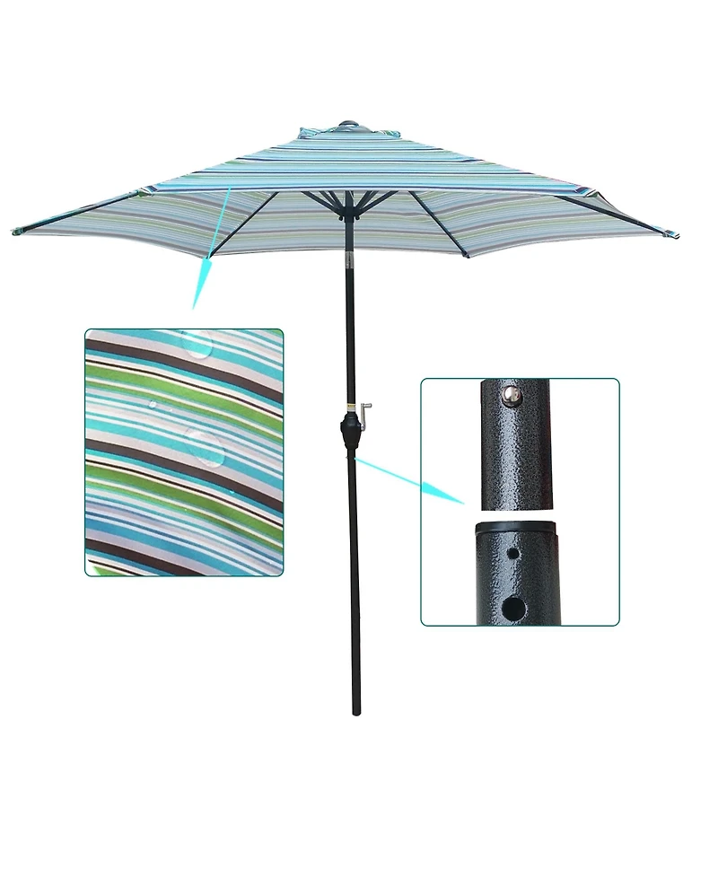 Flynama 9FT Umbrella Blue Stripes