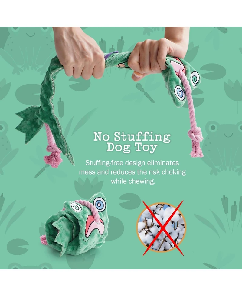 Nocciola Toad of War Dog Rope Toy,Christmas gift,Durable Rope Toy for Tug of War,Interactive Squeaky Tug Toy for Small Medium Dogs