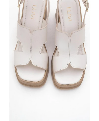 Forever & Always Shoes Zennia Leather Platform Sandal (Women)