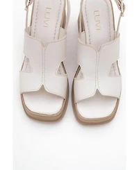 Forever & Always Shoes Zennia Leather Platform Sandal (Women)