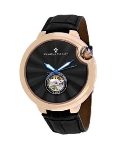 Christian Van Sant Mens Cyclone Automatic Black Dial Watch Cv0147