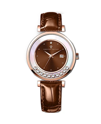Christian Van Sant Women's Bria Brown Dial Watch - CV3817