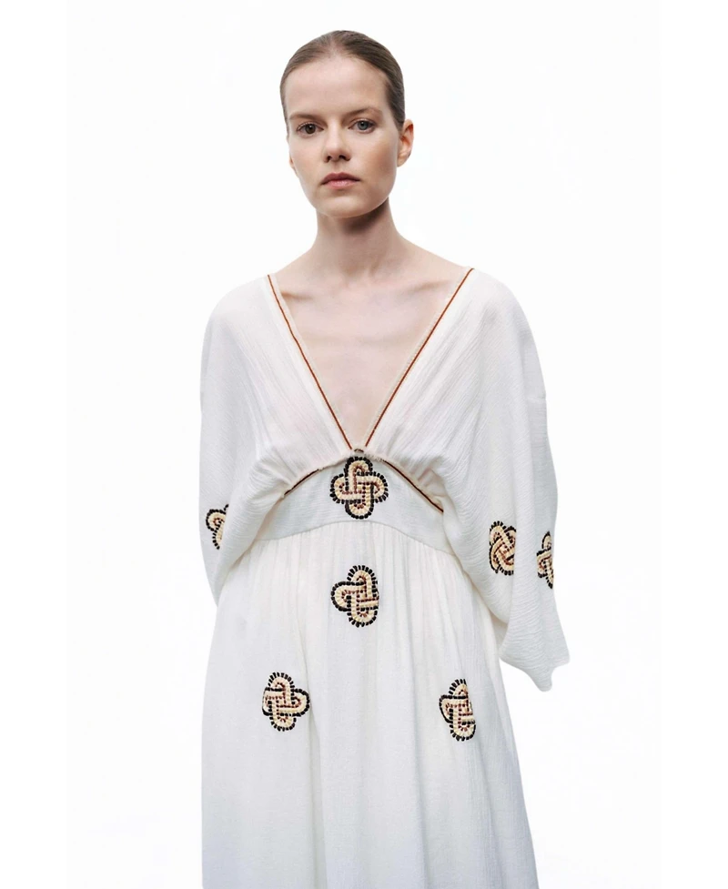 Nocturne Women's Maxi Dress with Embroidery Details
