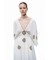 Nocturne Women's Maxi Dress with Embroidery Details