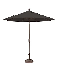 Mondawe 7.5FT Solefin Octagon Patio Umbrella with Push-Button Tilt, Bronze Frame