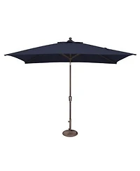 Mondawe 6.6ftx10ft Rectangle Patio Umbrella With Push Button Tilt Bronze Frame