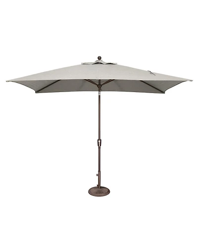 Mondawe 6.6FTx10FT Rectangle Patio Umbrella with Push-Button Tilt, Bronze Frame