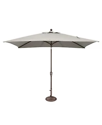 Mondawe 6.6FTx10FT Rectangle Patio Umbrella with Push-Button Tilt, Bronze Frame
