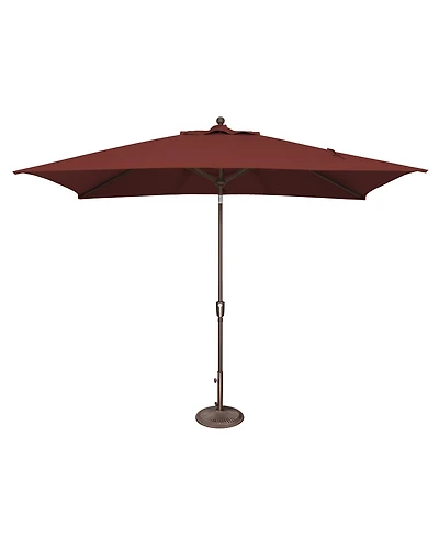 Mondawe 6.6FTx10FT Rectangle Patio Umbrella with Push-Button Tilt