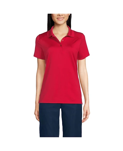 Lands' End Women's Short Sleeve Feminine Fit Rapid Dry Polo Shirt